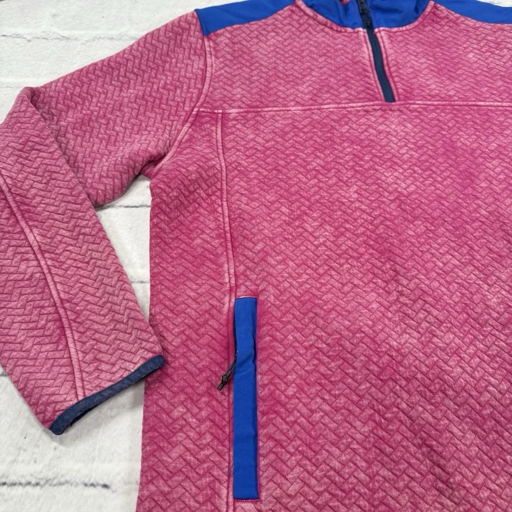 Chubbies 1/4 Zip Quilted Pullover Mens L Pink Blue Sweater‎ Jacket NWT Casual